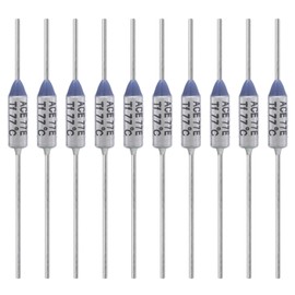 ALLECIN 10PCS 77 Degrees Celsius Thermal Fuse 10A 250V AEC77E Temperature Fuses Cutoffs 10Amp 250Volt 77℃ Fusible