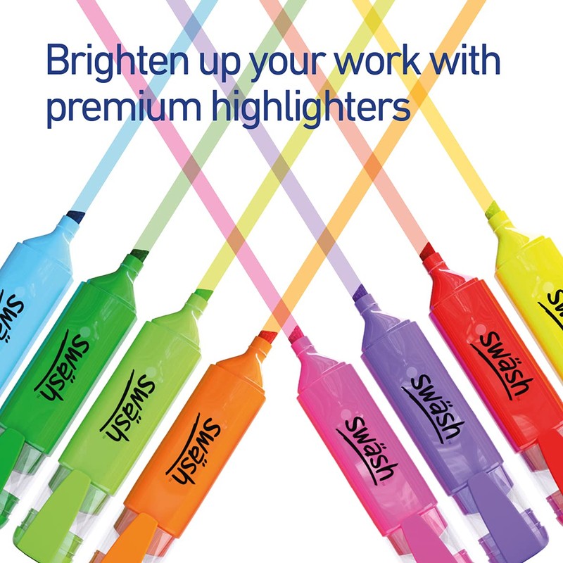Swash Assorted Premium Highlighters 10-Pieces
