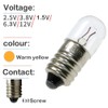 MEETOOT 25pcs E10 Mini Light Bulbs 6.3V 0.15A Physical Electrical
