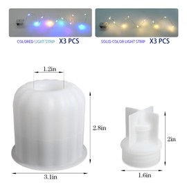 Actvty Resin Lamp Mold, Resin Light Molds Silicone Molds for Epoxy Resin Pendant Light Molds DIY Crystals Resin Craft Wedding Party Home Decor