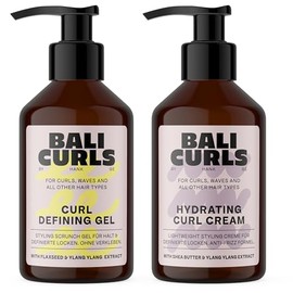 Bali Curls Curl Defining Set - Hydrating Curl Cream & Defining Gel (150 ml Each) - For Smooth, Defined Hair - Moisture, Definition & Hold without Gluing