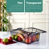 Tribello 12.5 Quart Storage Bins with Lids, Plastic Storage Containers