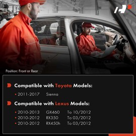 A-Premium 4-PC Reverse Backup Parking Assist Sensor Compatible with Select Toyota & Lexus Models - Sienna 2011-2017, RX450h/RX350 2010-2012, GX460 2010-2013, Replace# 89341-33180, 89341-06020