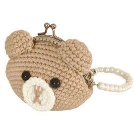 Saisifen Handmade Cute Bear Coin Purse for Women Small Change Purse Mini Kiss Lock Coin Pouch Wallet