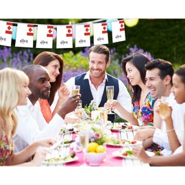 20 PCS Canada Naval Force Flag String,20 FT Canadian Royal Navy Force Ensign Bunting,Decoration Banner for Outdoor Indoor Patio Yard Decor