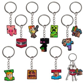 VBXPOU Key Chain Pack of 10 Children's Anime Figure Game Key Ring Game Pendant Charms Cartoon Pendant for Children School Bag Decor Bag Party Bag Children's Birthday Key Ring