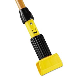 Clamp Style Wet Mop Handle Plastic Head Hardwood Handle 60 Inch
