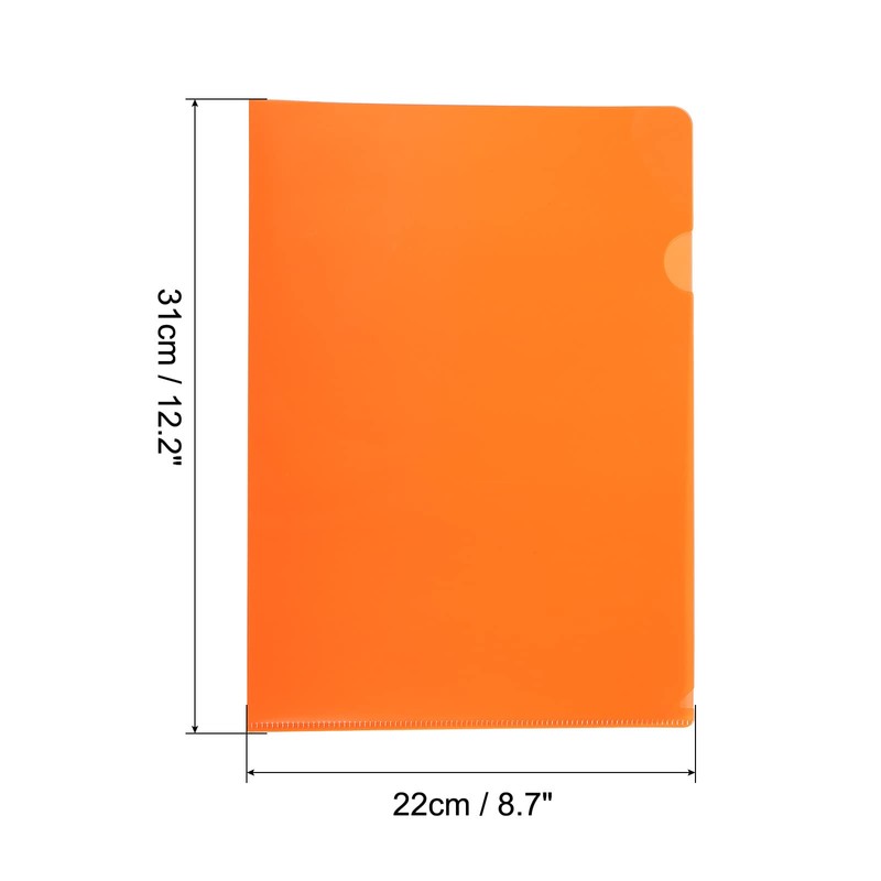 PATIKIL L Type Folders 12 Pack A4 Plastic File Project