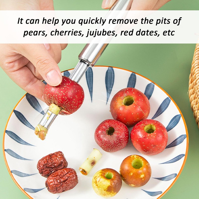 HINFHI 4 Pieces Of Stainless Steel Apple Core Removal Tool,