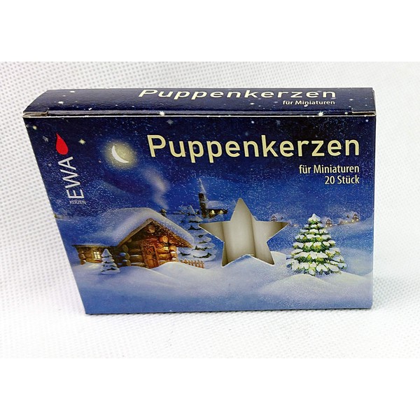Weihnachtspyramide Hochwertige Puppenkerzen weiss - 1,0 cm Durchmesser - Original