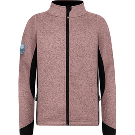normani Children's Cardigan Fleece Jacket Transition Jacket Unisex Knitted Fleece Jacket for Boys and Girls - Warm Outdoor Jacket Long Sleeve Sweatshirt with Stand-Up Collar - Grammage 310 g/m², pink