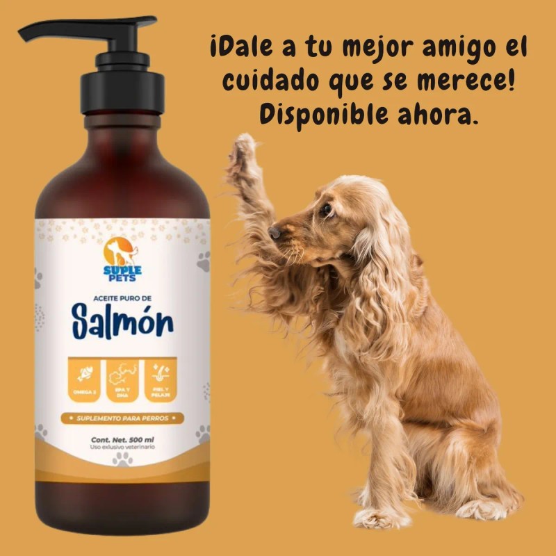 Aceite De Salmon Omega 3 Perros Pure Y Gatos 500