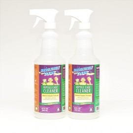 Absolutely Clean Amazing Reptile & Amphibian Terrarium Cleaner and Deodorizer - Just Spray/Wipe - Safely & Easily Removes Reptile & Amphibian Messes - USA Made (32oz Spray Bottle - Save 25%)
