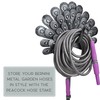 Bernini Peacock Garden Hose Holder, Freestanding Metal Water Hose Holder,