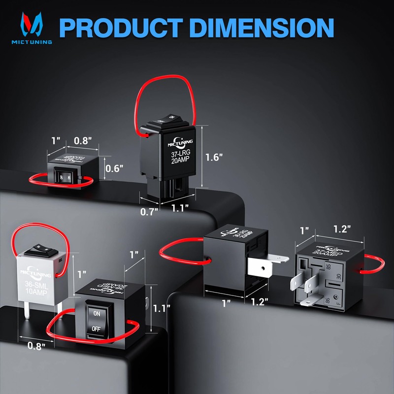 MICTUNING 9038A Relay Bypass Switch Kit with Amp Loop, Diagnostic