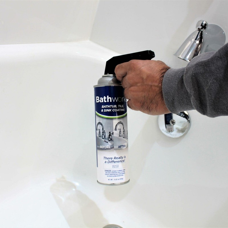 Bathworks Bathtub Refinishing Kit (ALMOND); 2 Spray Cans; for Tub,