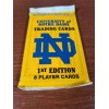 NOTRE DAME Collegiate Collection 1st Edition Packs 8 Trading Cards