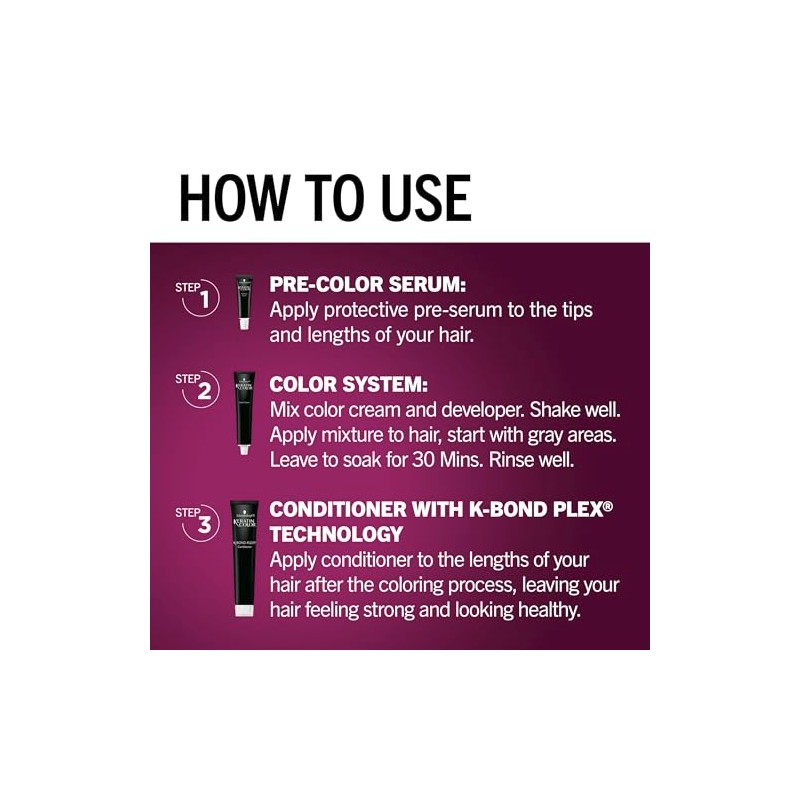 Schwarzkopf Keratin Color Permanent Hair Color Cream, 3.0 Espresso