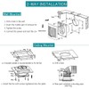 Hon&Guan 100mm Badlüfter mit LED, 95m³/h Wandventilator Abluftventilator, IP44 Ablüfter