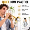 Aluminum Trumpet Straight Mute for Music Practice – Portable Silver