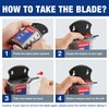 WORKPRO 200-Pack Utility Knife Blades with Dispenser, SK5 Steel Box