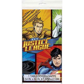 Unique Justice League Plastic Tablecloth, 84" x 54"