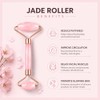 Generic Rodillo de jade de cuarzo rosa y set de