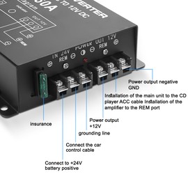 MEIRIYFA DC 24v to 12v 60A Power Converter Inverter,DC Step Down 24v to 12v 720W Large Power Supply Converter Car Voltage Electric Buck Regulator Reducer for Motor Car Truck Vehicle Boat Solar System