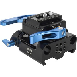 SIRUI Universal Camera Base Plate with Dual 15mm Rod Rail Clamp Base Plate Arca-Swiss Quick Release Plate Kit for Tripod Shoulder Rig Follow Focus ARRI Dovetail Plate SC-BP