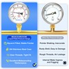 MEANLIN MEASURE -30inHg~60PSI Glycerin Filled Vacuum Pressure Gauge, Stainless Steel