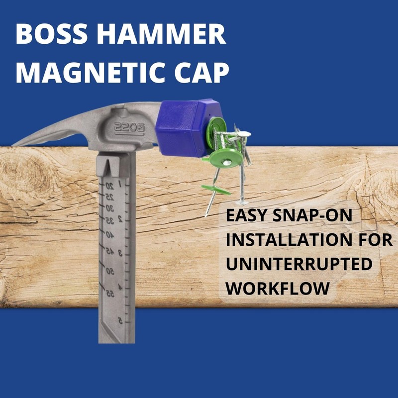 Boss Hammer Magnetic Cap - Magnetic Roof & Button‑Cap Nail