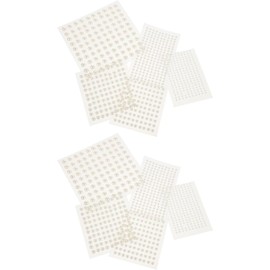 Pegatinas de Perlas Autoadhesivas Beige 10 Hojas Acrílicas 3 Mm a 8mm, para Rostro y Uñas, Uso en Maquillaje Festivo y Manualidades DIY
