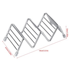 Taco Holders Stainless Steel Set, Stainless Steel Taco Grill Shape Stainless Steel Food Stand Sturdy Dishwasher Mini Taco Holders Oven-Safe Metal Taco Stand Safe Taco Holders