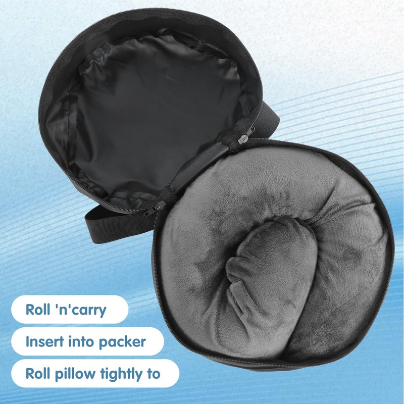 DOPENSPI Travel Neck Pillow Bag, Compact Neck Carrying Bag Pillow