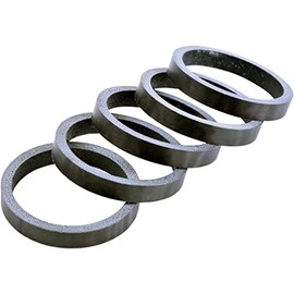 Wheels Mfg Carbon Headset Spacer, 1-1/8" x 5mm 5/Bag - Matte