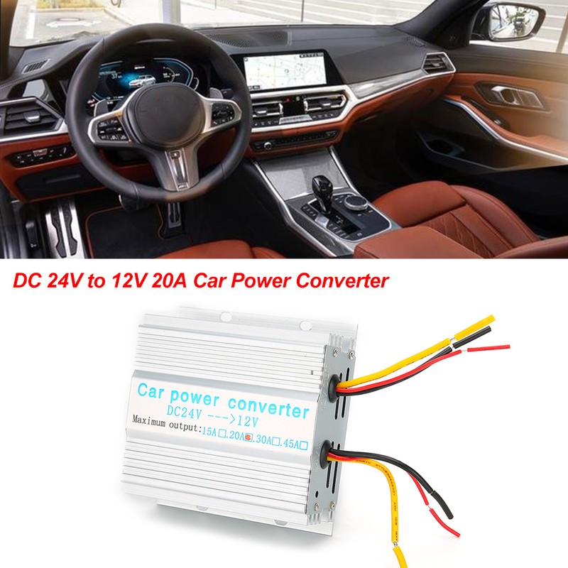 240W DC 24V to 12V Car Power Converter 20A Regulator