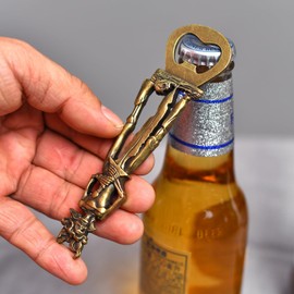 LSJ ORIGINAL Beer Bottle Opener Female Pirate with Sword，Cool Bottle Opener for Bar Tool, Soda and Beer Cap Remover, Cool & Fun Gadget