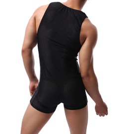 QiaTi Mens Athletic Supporters Sports Underwear Bodysuit Jumpsuit Wrestling Singlet Boxers
