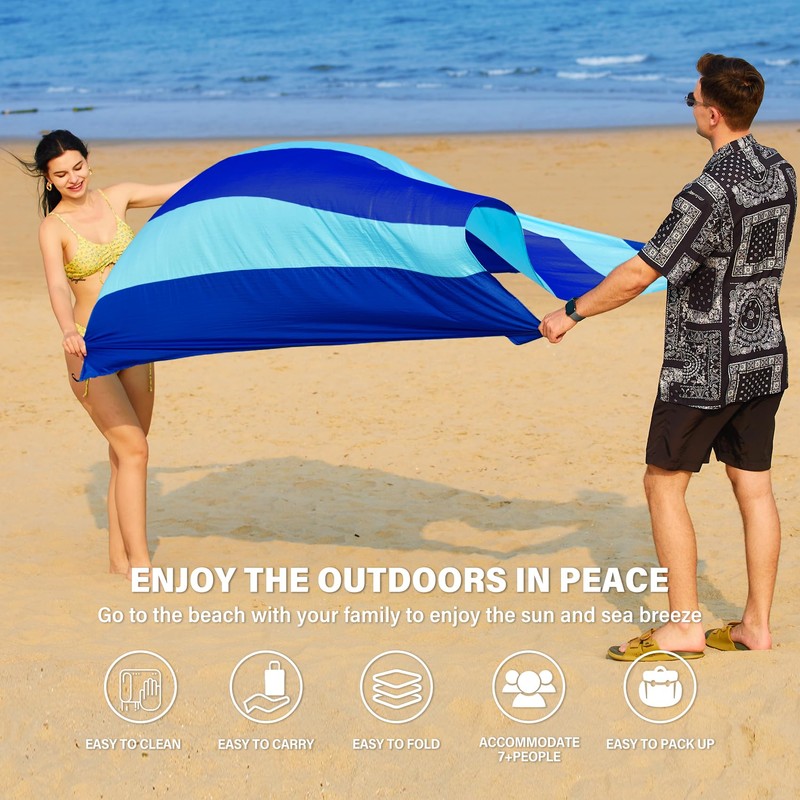 Famstar Beach Blanket Oversized Extra Large 78" X 81",Waterproof Sandproof