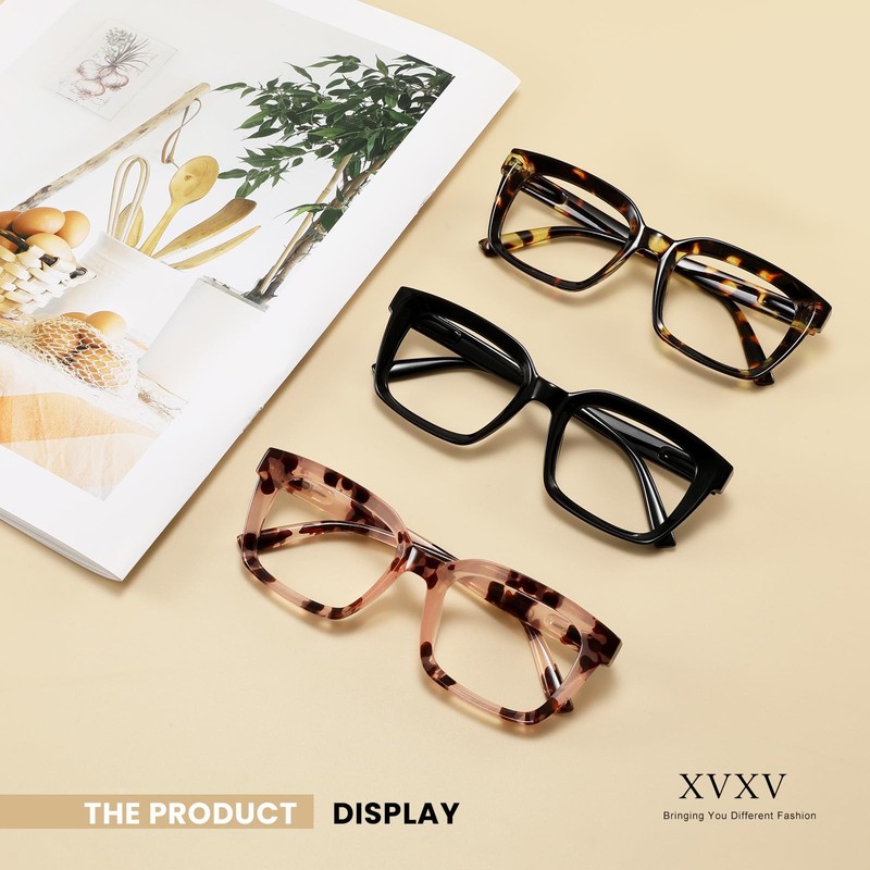 XVXV Reading Glasses for Women Men - Blue Light Blocking