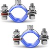 AKIHISA 2 Pcs 304 Stainless Steel Pipe Supports, Wall Mount