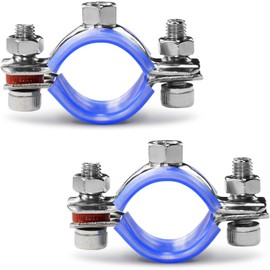 AKIHISA 2 Pcs 304 Stainless Steel Pipe Supports, Wall Mount Ceiling Mount Pipe Hanger, Pipe Holder for OD Pipe 80-89MM