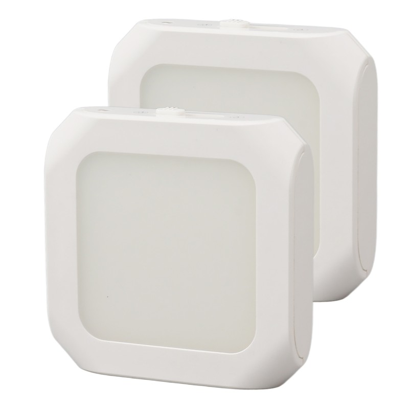 2Pcs Plug in Motion Sensor LED Night Light Plug in