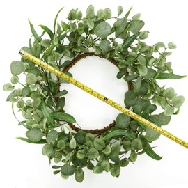 20 inch Spring Summer Wreaths for Front Door Floral Wreath with Colorful Wildflowers,Eucalyptus Leaves,Olive Leaves,Small Berries for Indoor Outdoor Farmhouse Home Wall Window Festival Decoration