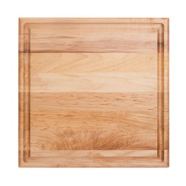 John Boos Block CB1052-1M1515175 Maple Wood Square Cutting Board with Juice Groove, 15 Inches x 15 Inches x 1.5 Inches