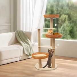 Cat Tree F/ Multiple Cats Cat Scratching Posts&Nest Cat Tree Tower Pet Furniture