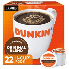 Dunkin' Original Blend Medium Roast Coffee, 22 Keurig K-Cup Pods