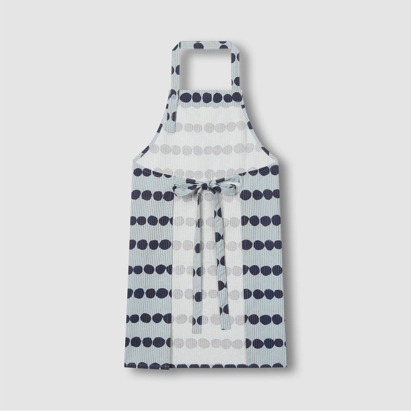 JAJU [JAJU] Drawing Dot Cotton Apron_90_Blue