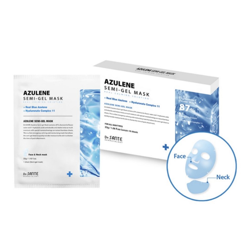 Sante Azulene Semigel Mask Pack 33g 1 box (10 sheets)