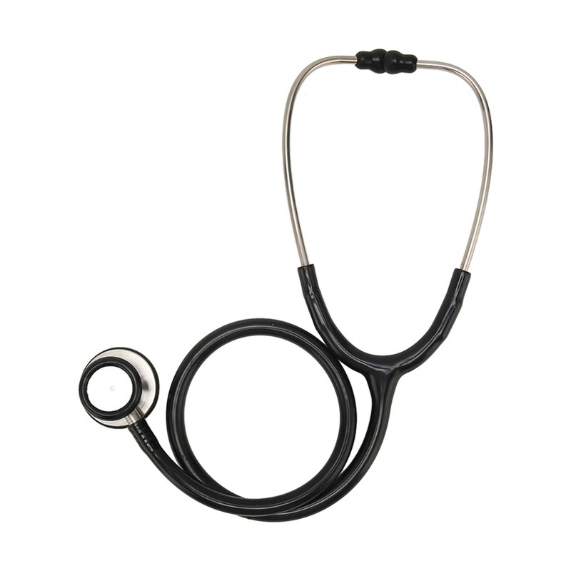 Medical Stethoscope Dual Head Clear Transmission Soft Ear Plugs Stainless